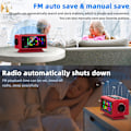 Miniatyrbillede 6 af 9: Digitalt vækkeur med 11 dynamisk RGB-display, FM-radiovækkeur med 2 USB-porte, søvnlydmaskiner med timer, 000 % lysdæmper, dobbelt rød