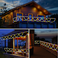 Miniatyrbillede 2 af 7: Julelys Udendørs Farveskiftende 40FT 380 LED Julelyskæde Udvidelig 8 Tilstande, Vandtætte Halvrunde Julelys til Hus