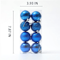Miniatyrbild 5 av 5: Blå julgranskulor 50mm/1,97 tum Ornament 8/Set 64 st Osplitterbar