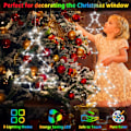 Miniatyrbilde 2 av 5: Julevindulys 3-pak batteridrevne LED-trelys 8 moduser timer
