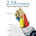 Miniatyrbillede 3 af 5: USB Type-C-kabel 2.1A hurtigopladning: [90 grader/6 fod/3 pakke]