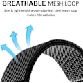 Miniatyrbillede 3 af 7: Kompatibel med Gear S2 Bands Sets, 2 Pack Rustfrit Stål Metal Rem, + Mesh Loop Udskiftningsarmbånd Rem til Gear S2 Sport Smart Watch 2