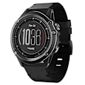 Miniatyrbild 1 av 5: För Garmin Fenix 3 Hr 26mm Läder Stål Spänne Klockarmband LVV Black
