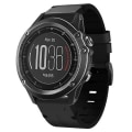 Miniatyrbillede 1 af 5: For Garmin Fenix 3 Hr 26mm Læder Stål Spænde Urrem LVV Black