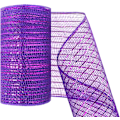 Miniatyrbillede 1 af 5: Deco Mesh 5,9 tommer x 30 fod Dekor Mesh Bånd med Metallic Foil Deco Mesh