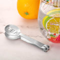 Miniatyrbilde 6 av 7: Teposeklemmer i rustfritt stål, skje for teposer, sølvfarget sil, teposeklemmer for løse blader, gripe isbiter, sukker (4 stk) Sølv