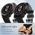 Miniatyrbillede 5 af 5: Beskyttelsescover Kompatibelt med Garmin Epix Pro 47mm/Fenix 7 Pro/Fenix 7 Beskyttelsesetui TPU Beskyttelsesramme til Fenix 7 Smartwatch (Sort) Sort F