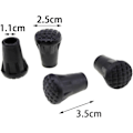 Miniatyrbillede 2 af 5: Heavy Duty gummihylser (6 stk) - Spidser til vandrestave og vandrestave