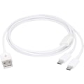 Miniatyrbild 3 av 5: 3Ft USB 2.0 Typ A Hane Till 2 Micro USB Hane Splitter Y Data
