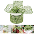 Miniatyrbild 1 av 5: Glitter Mesh Ribbon Grön Web Mesh Wired Ribbon Metallic Mesh Ribbon Sparkling