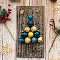 Miniatyrbillede 3 af 5: Blå Julekugler 34stk 1,57-tommer Små Juletræ Dekoration Ornamenter