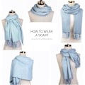 Miniatyrbilde 4 av 5: Kvinners store myke kasjmirfølelse Pashmina-sjal og omslag Vinter skjerf for