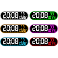 Miniatyrbild 3 av 8: LED Digital Väggklocka med Timer Datum Vecka Temperatur Visning för Studenter, Kontor, Resor Användning Lätt Se H H