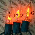 Miniatyrbild 2 av 9: Ljus - Flimrande flamslingor, 12,8 fot C7 Retro Halloween-ljus inomhus utomhus, Twinkle Flame String Lights med 12 st E12-baserade flammor