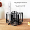 Miniatyrbillede 5 af 9: Blck ncil Holder Orgnizer ,30 Rotting n Holder for Desk Orgnizer ,Strong Metl 4 Cups Lrge Cpcity Desktop Sttionery Orgnizer for Black