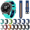 Miniatyrbillede 5 af 5: For Garmin Instinct 2 22mm Silikone Sports Tofarvet Rem Peppermint Green - Blue