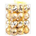 Miniatyrbild 1 av 4: Guld julgransprydnader - splittersäkra set (60 mm)