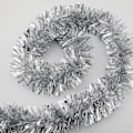 Miniatyrbillede 4 af 5: 25 ft lang rulle sølv tinsel twist guirlande, skinnende metalliske folie dekorationer