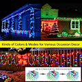 Miniatyrbillede 3 af 7: RGB C9 Julelys Udendørs, 66ft 100 LED Farveskiftende Juletrælys, Sammenkædelig Fjernbetjening Julelyskæde, Dæmpbar