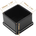 Miniatyrbillede 2 af 7: 8 stk. firkantede stolbenbeskyttere, skridsikre gummistolspidser, sorte bord- og stolbenbeskyttere til gulv, 2\" x 2\" (50mm x 50mm), sorte 50x50mm/2\\ sorte