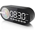 Miniatyrbild 1 av 7: Digital väckarklocka med Bluetooth-högtalare, dubbel väckarklocka för sovrum Tung sovande trådlös högtalare BT 5.0 med laddningsbart batteri, stöd