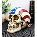 Miniatyrbillede 6 af 8: Ebros Gave Patriotisk Amerikansk Flag Stjerne Spangled Banner Bandana Biker Skull Dekorativ Figur Macabre Samleobjekt 4. Juli Frihed Uafhængighed