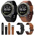 Miniatyrbillede 4 af 5: For Garmin Enduro 26mm Læder Stål Spænde Urrem YPS Brown