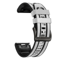 Miniatyrbillede 3 af 5: For Garmin Fenix 7 Quick Release Silikone Læder Rem HTK White