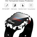 Miniatyrbillede 5 af 5: Kompatibel med Apple Watch Case 45mm Series 9 / Series 8 / Series 7 45mm, Ko-print Case med Hærdet Glas Skærmbeskytter, Boblefri Hårdt Cover