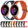 Miniatyrbild 3 av 5: För Garmin Venu 20mm Vertikal Tvåfärgad Silikonklockarmband BSD Black-Red