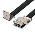Miniatyrbilde 1 av 5: Chenyang Cy Down Vinklad Flat Slim Fpc USB 2.0 Typ-A Hane