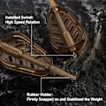 Miniatyrbillede 3 af 5: Fiskemetode Feeders (4 stk.) - Feeder Sæt med Vægte til Karpefiskeri