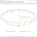 Miniatyrbild 3 av 5: 18K guldpläterade midjekedjor Body Chain för kvinnor