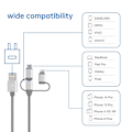 Miniatyrbild 2 av 5: Apple Mfi-certifierad 3-i-1-adapter för laddningssladd