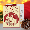 Miniatyrbilde 5 av 5: Julehus-scenografi Ram Die Cuts for kortproduksjon