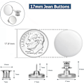 Miniatyrbild 4 av 5: pins No Sew Instant 17mm ersättningsknapp - Justerbar byxknäppsats (12 set)