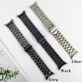 Miniatyrbillede 5 af 7: Metalrem til   Galaxy Watch FE/7/6/5/4, ingen mellemrum rustfrit stålrem til Galaxy Watch 6/4 Classic, justerbar elegant udskiftningsrem til Galaxy Watch