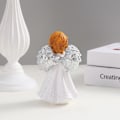 Miniatyrbillede 3 af 4: Pige Elf Engel Staty Studie Stue Desktop Resin Håndværk