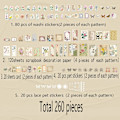 Miniatyrbillede 2 af 5: 260 stk Vintage Scrapbooking Stickers - DIY Retro Journaling Kit