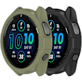 Miniatyrbild 1 av 5: Skal Kompatibelt med Garmin Forerunner 965 Skal TPU-skydd Kompatibelt med Garmin Forerunner 965 Smartwatch Tillbehör (Svart, Grön) Svart, Grön