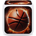 Miniatyrbild 4 av 8: LED-väckarklocka, basketboll i brandtryck, flerfärgad väckarklocka, geometrisk väckarklocka, sovrumsväckarklocka, tyst väckarklocka, vit vit