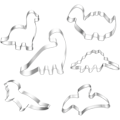 Miniatyrbilde 1 av 5: Dinosaur Cookie Cutter Set - Rustfrie stål Dinosaur Sandwich Cutters