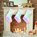 Miniatyrbillede 5 af 7: Jule-Strømpe, Personlige Jule-Strømper Sæt af 2 Lilla Tie Dye Regnbue Tryk 45,7 cm Jule-Strømper Hængende Ornament Pejs til B
