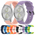 Miniatyrbillede 3 af 5: For Garmin Garminmove Style 20mm Solid Color Soft Silicone Watch Band QEY White