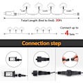 Miniatyrbillede 3 af 6: 70 LED Bat String Lights - 22,6ft Halloween String Lights, Vandtæt Stik i Lys til Udendørs, Indendørs Dekoration - Halloween Belysning til Have,