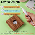 Miniatyrbillede 4 af 5: LED Træ Lys Display Base - Farverig Firkant til Krystal Kunst