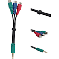Miniatyrbilde 1 av 4: 3,5 mm hann til 3RCA hunnkabel - Videoadapter for AV, lyd og