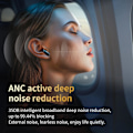 Miniatyrbillede 2 af 6: Active Noise Cancelling Earbuds ANC med Smart Touch Screen til iPhone Android TWS True Wireless Bluetooth Earbuds Black