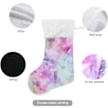 Miniatyrbillede 2 af 7: Jule-Strømpe, Personlige Jule-Strømper 2-pak Chic Tie Dye Regnbue Kalejdoskop 45,7 cm Jule-Strømper Hængende Ornament Pejs f