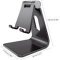 Miniatyrbillede 3 af 3: Justerbar Holder Telefon Stand Skrivebordsbeslag til Mobiltelefon Sort